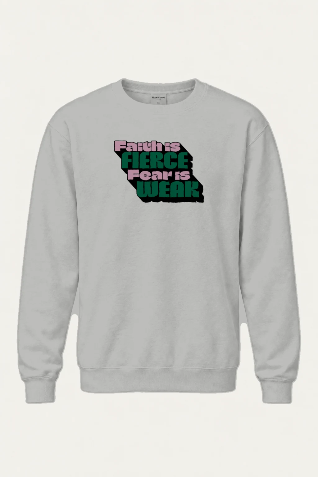 "Faith Is Fierce" Heavy Blend Unisex Crewneck Sweatshirt | Gildan 18000