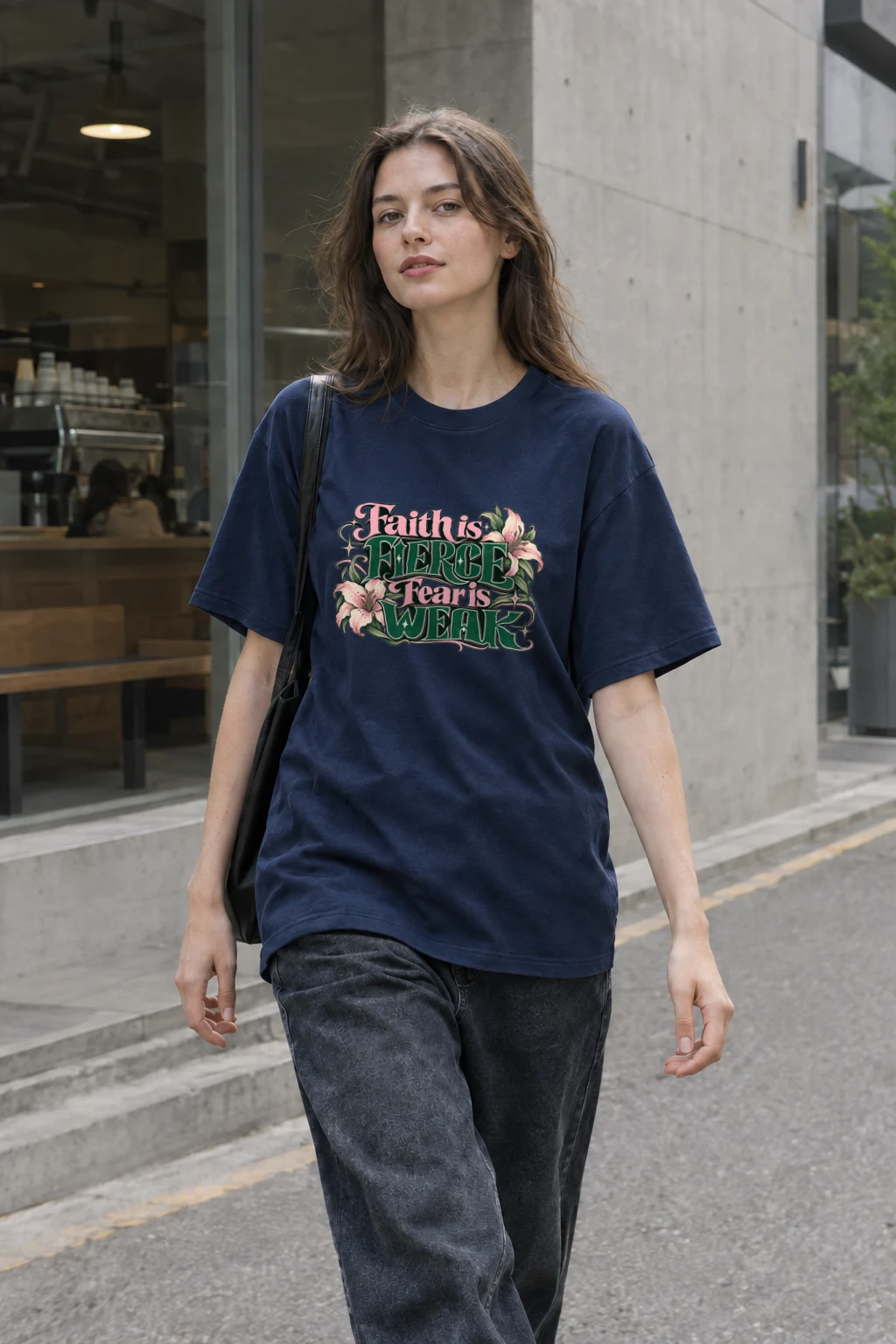 "Faith Is Fierce" Heavyweight Unisex Crewneck T-shirt | Gildan 5000