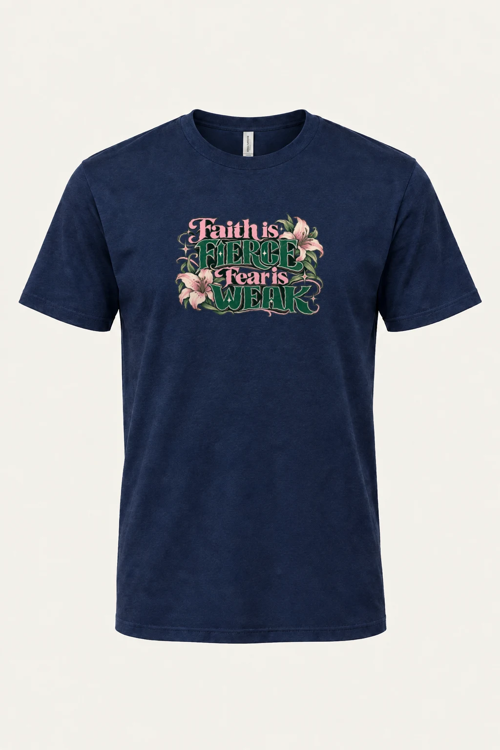 "Faith Is Fierce" Heavyweight Unisex Crewneck T-shirt | Gildan 5000