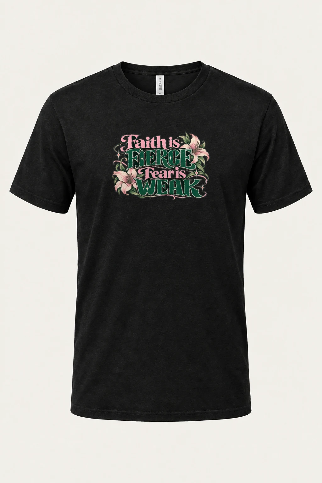 "Faith Is Fierce" Heavyweight Unisex Crewneck T-shirt | Gildan 5000