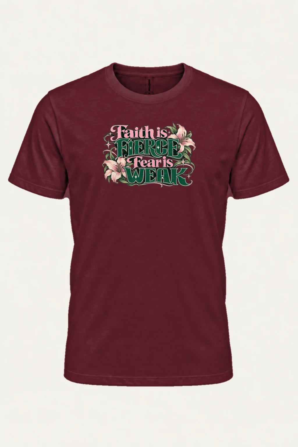 "Faith Is Fierce" Heavyweight Unisex Crewneck T-shirt | Gildan 5000