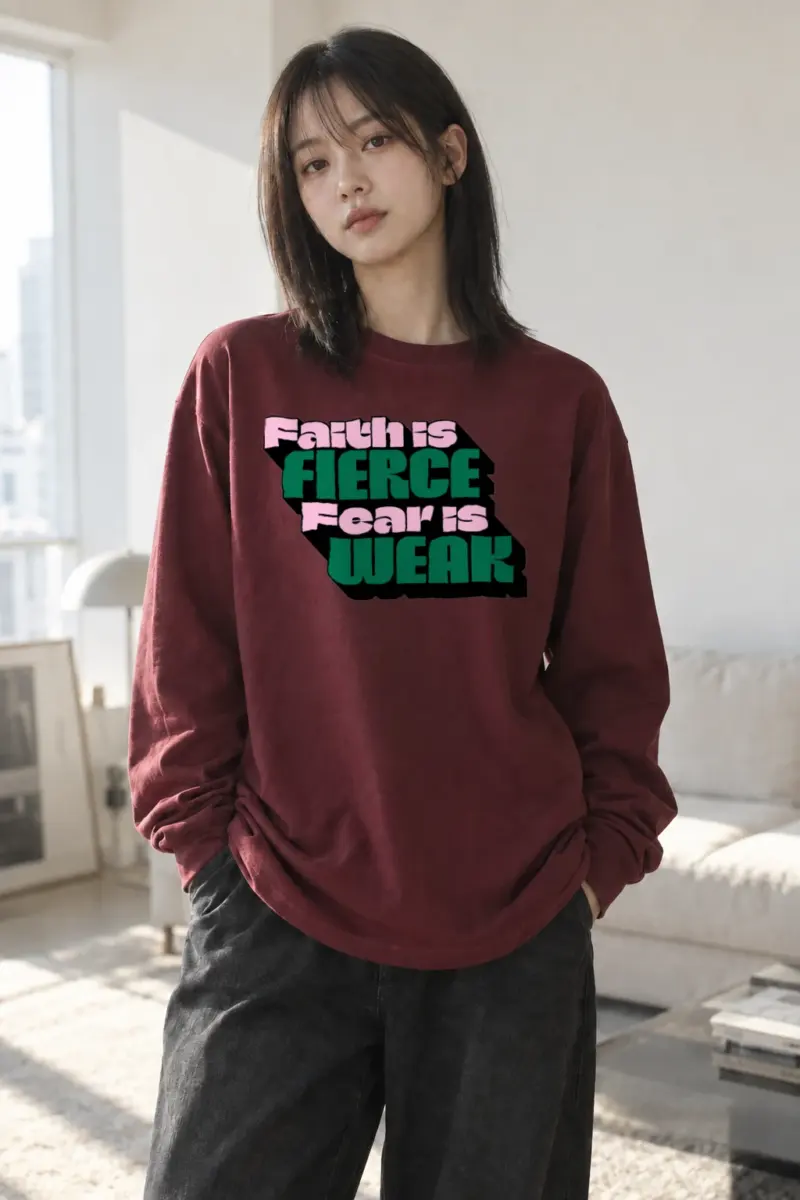 "Faith Is Fierce" Unisex Longsleeve T-shirt | Gildan 2400
