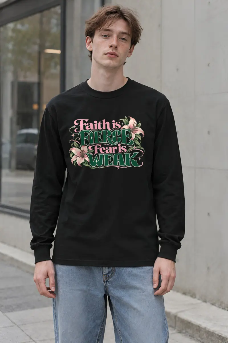 "Faith Is Fierce" Unisex Longsleeve T-shirt