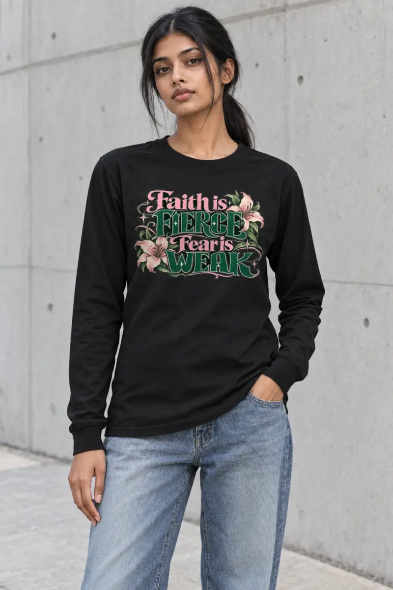 "Faith Is Fierce" Unisex Longsleeve T-shirt | Gildan 2400