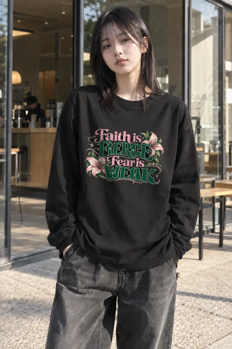"Faith Is Fierce" Unisex Longsleeve T-shirt | Gildan 2400