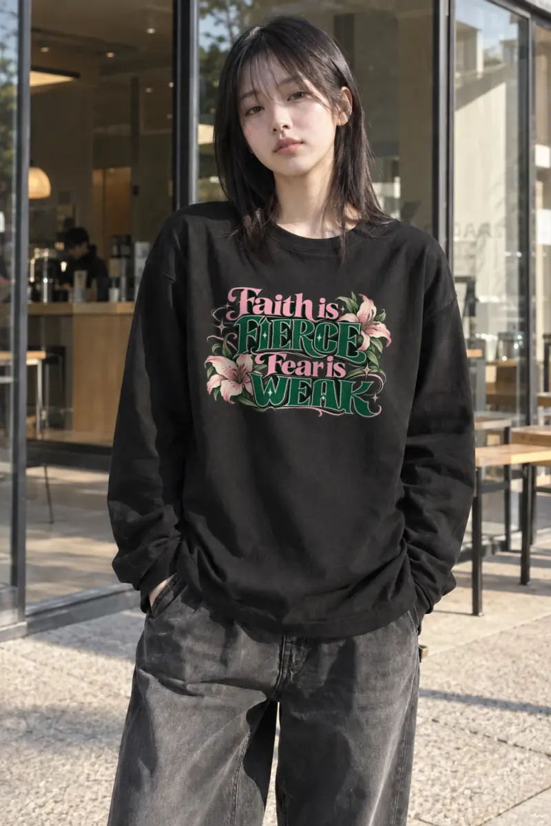 "Faith Is Fierce" Unisex Longsleeve T-shirt | Gildan 2400