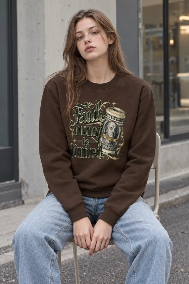 "Faith Money" Heavy Blend Unisex Crewneck Sweatshirt