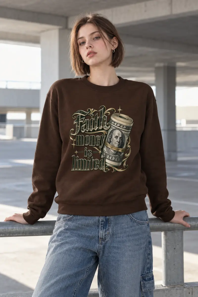 "Faith Money" Heavy Blend Unisex Crewneck Sweatshirt