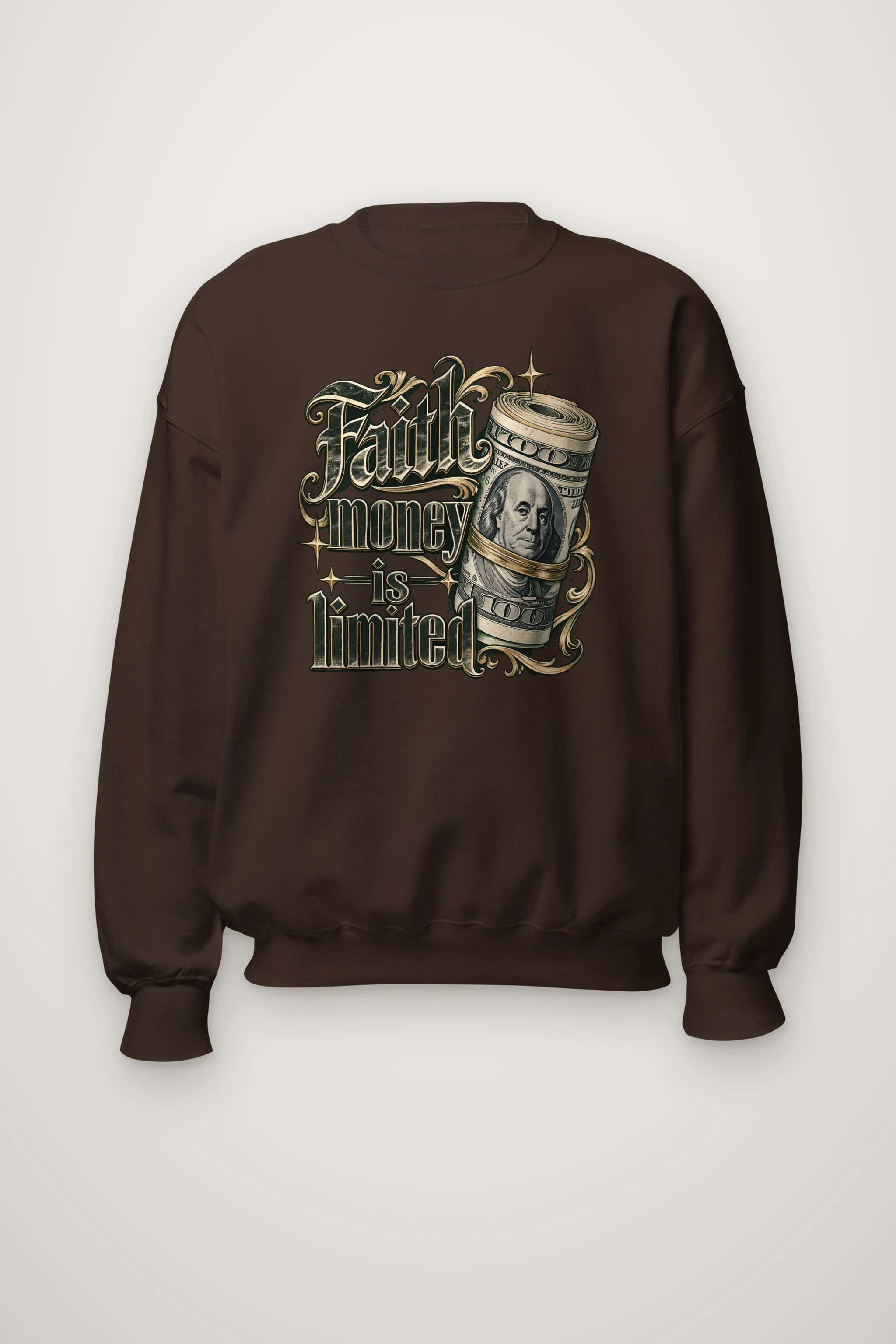 "Faith Money" Heavy Blend Unisex Crewneck Sweatshirt