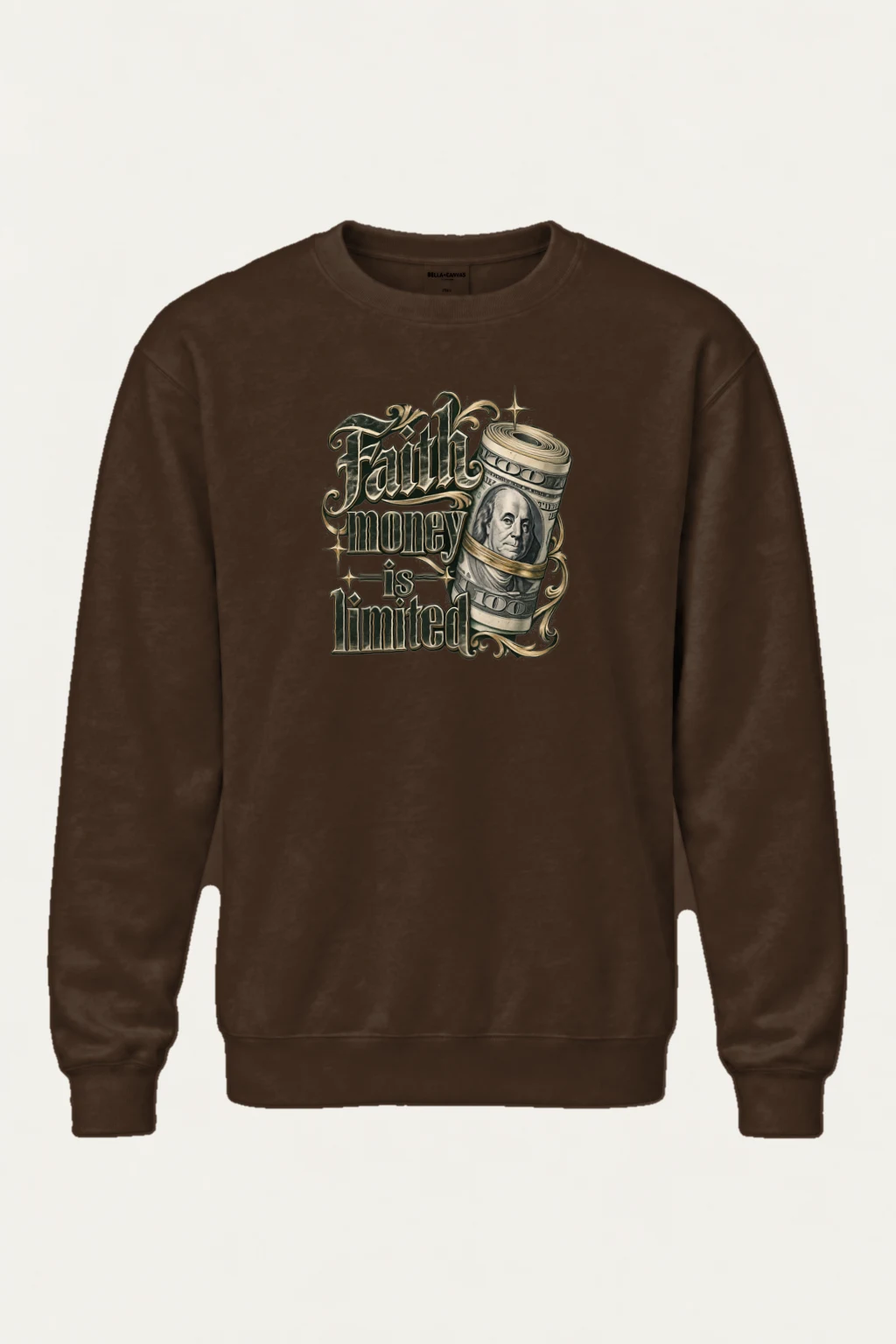 "Faith Money" Heavy Blend Unisex Crewneck Sweatshirt | Gildan 18000