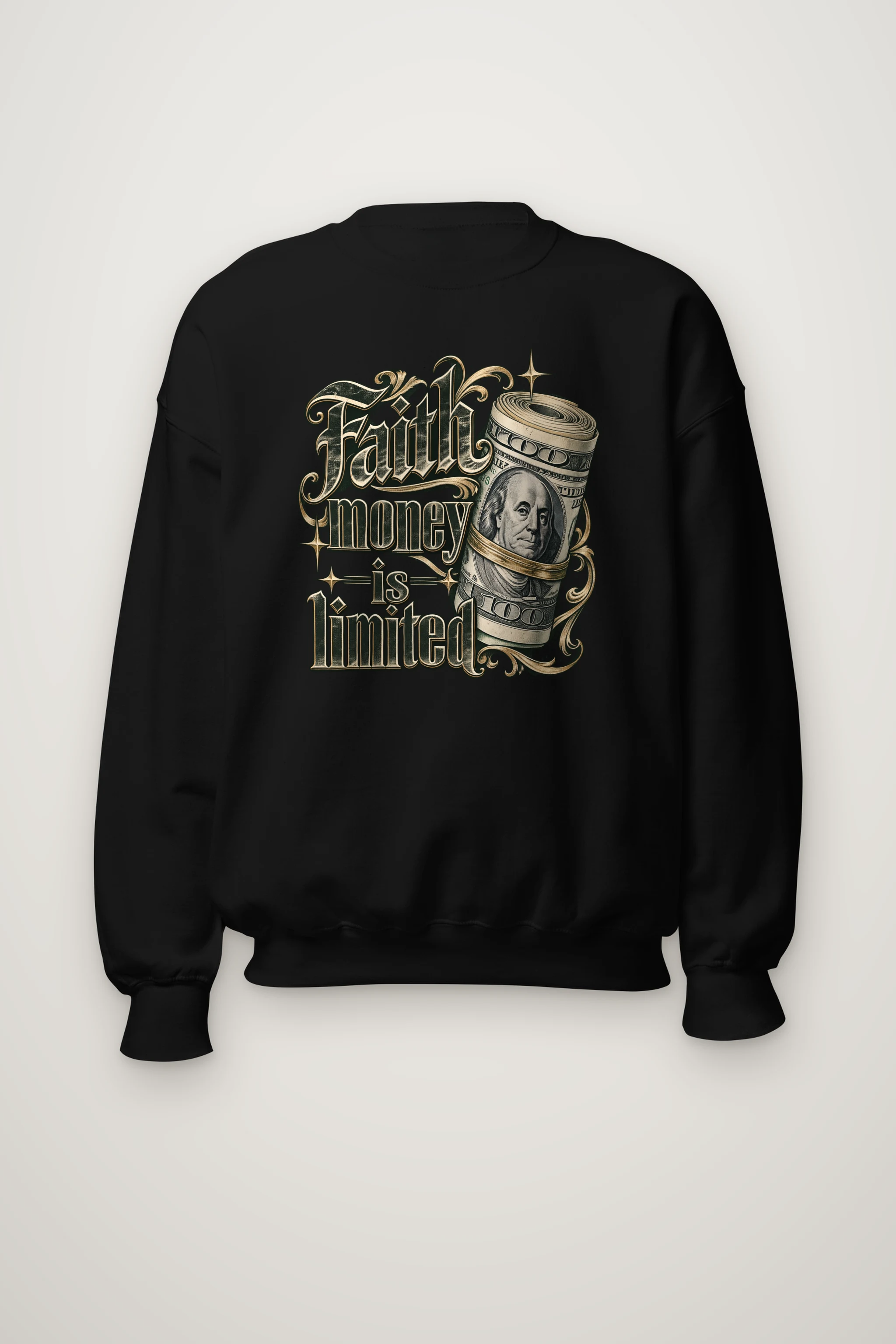 "Faith Money" Heavy Blend Unisex Crewneck Sweatshirt