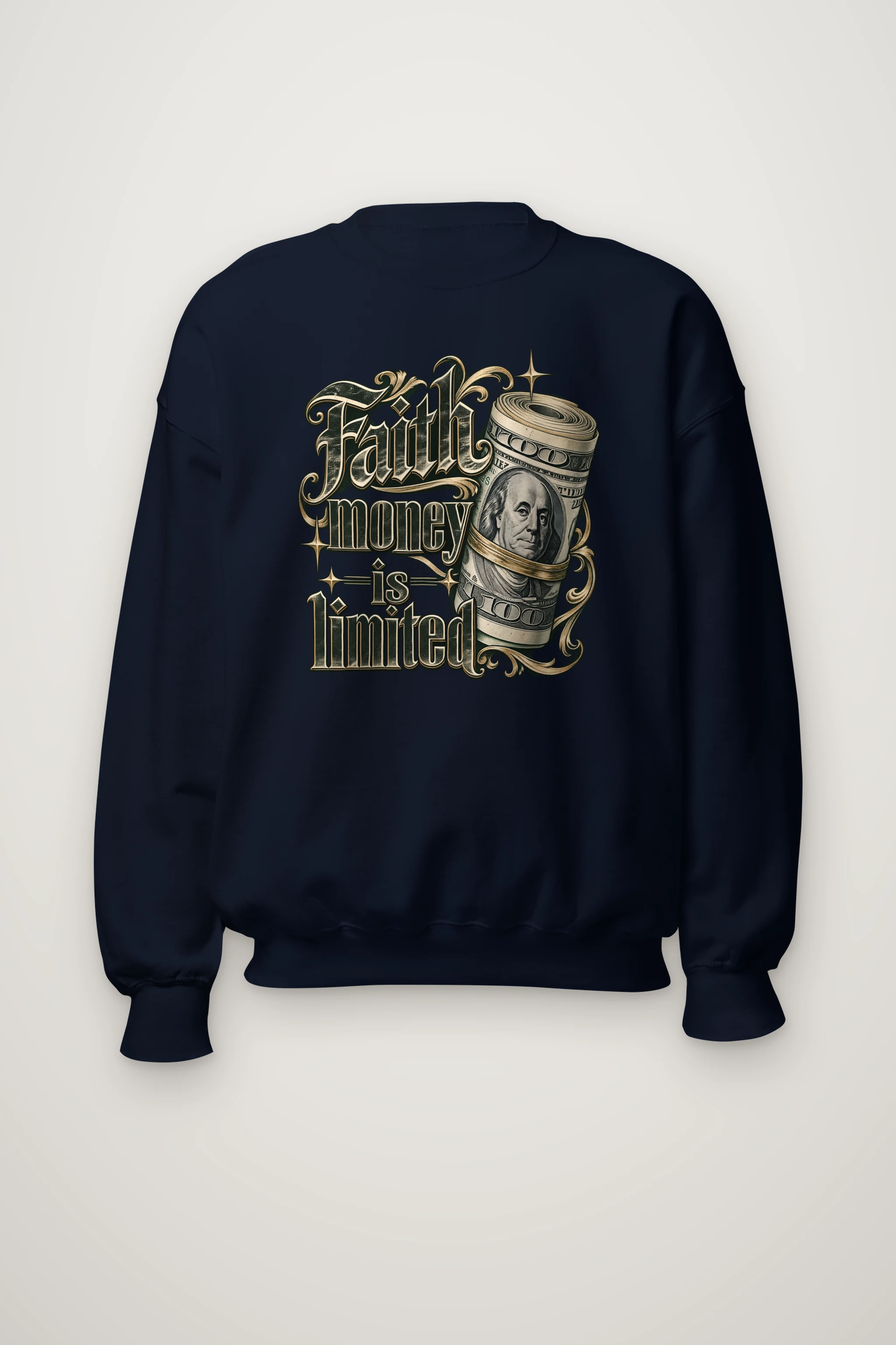 "Faith Money" Heavy Blend Unisex Crewneck Sweatshirt