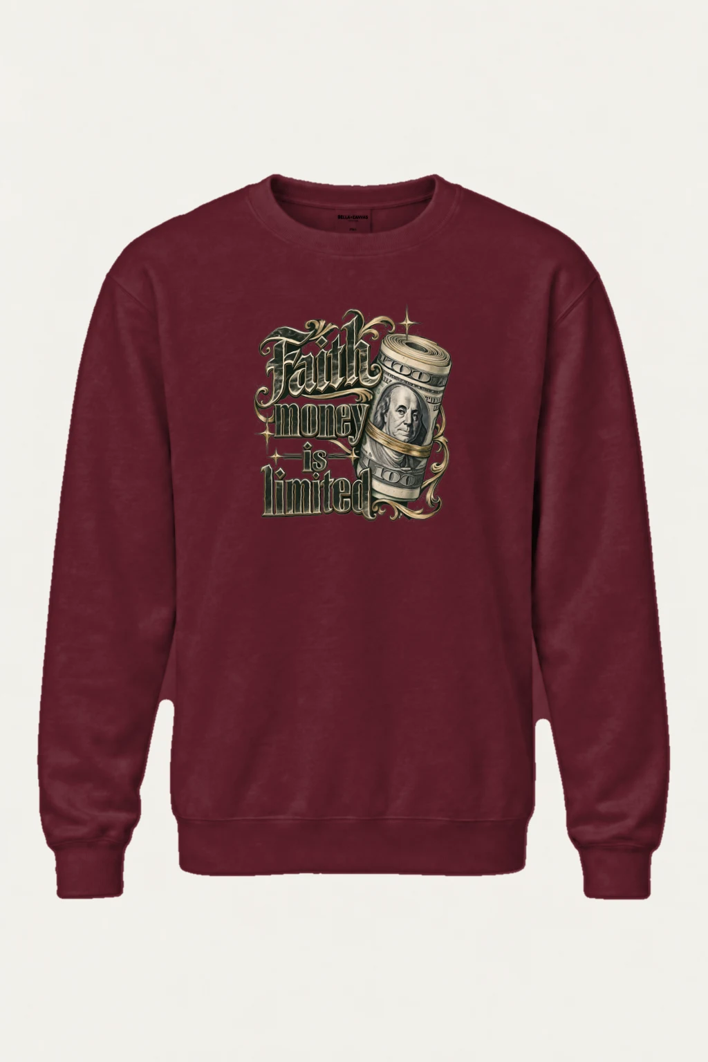 "Faith Money" Heavy Blend Unisex Crewneck Sweatshirt | Gildan 18000