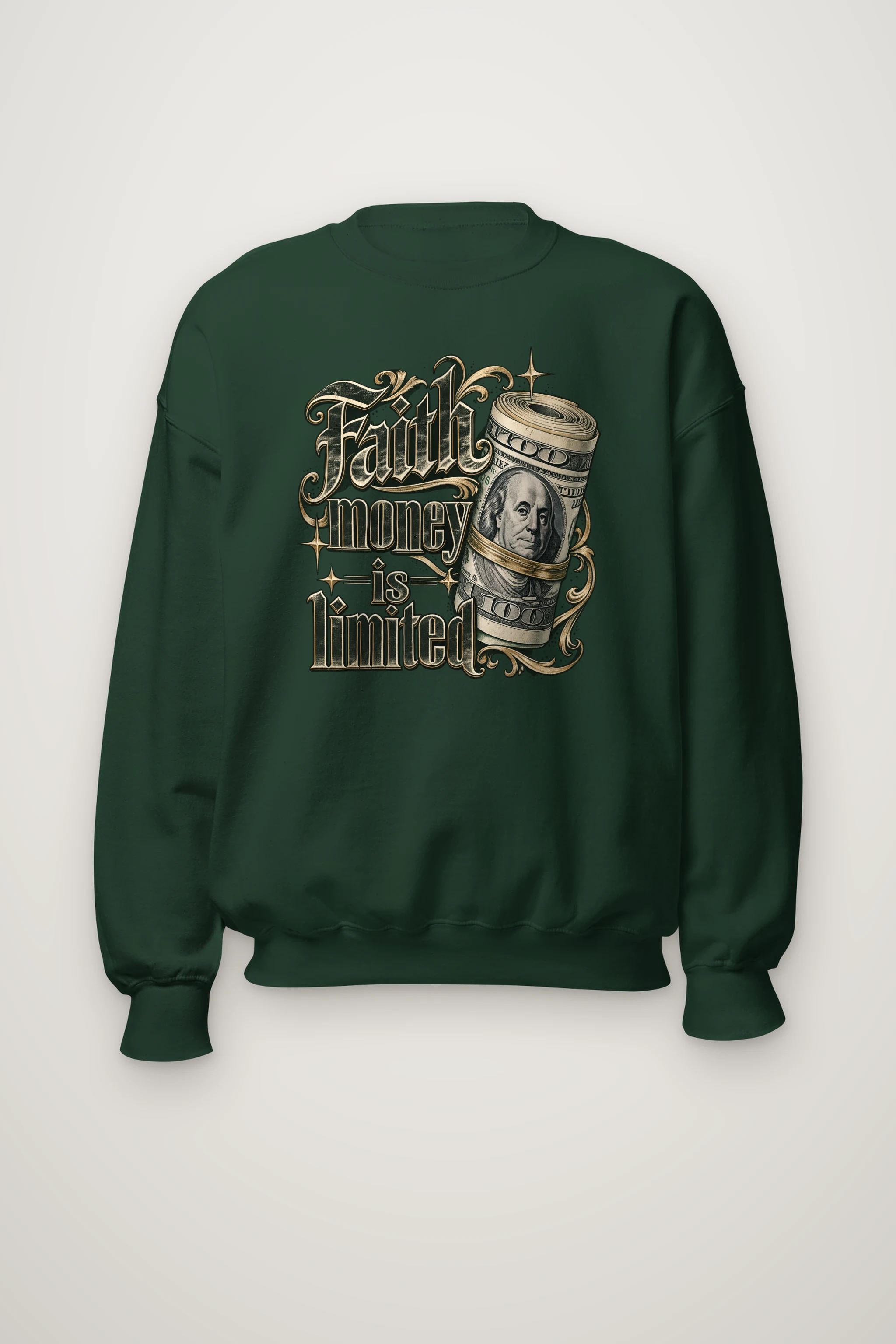 "Faith Money" Heavy Blend Unisex Crewneck Sweatshirt