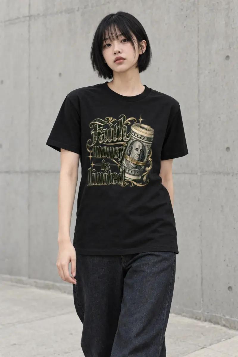 "Faith Money" Heavyweight Unisex Crewneck T-shirt