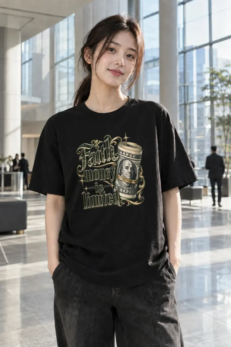 "Faith Money" Heavyweight Unisex Crewneck T-shirt | Gildan 5000