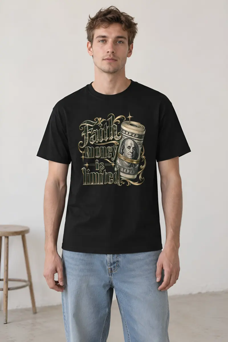 "Faith Money" Heavyweight Unisex Crewneck T-shirt