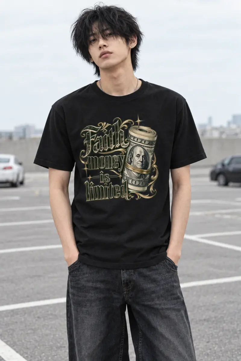 "Faith Money" Heavyweight Unisex Crewneck T-shirt