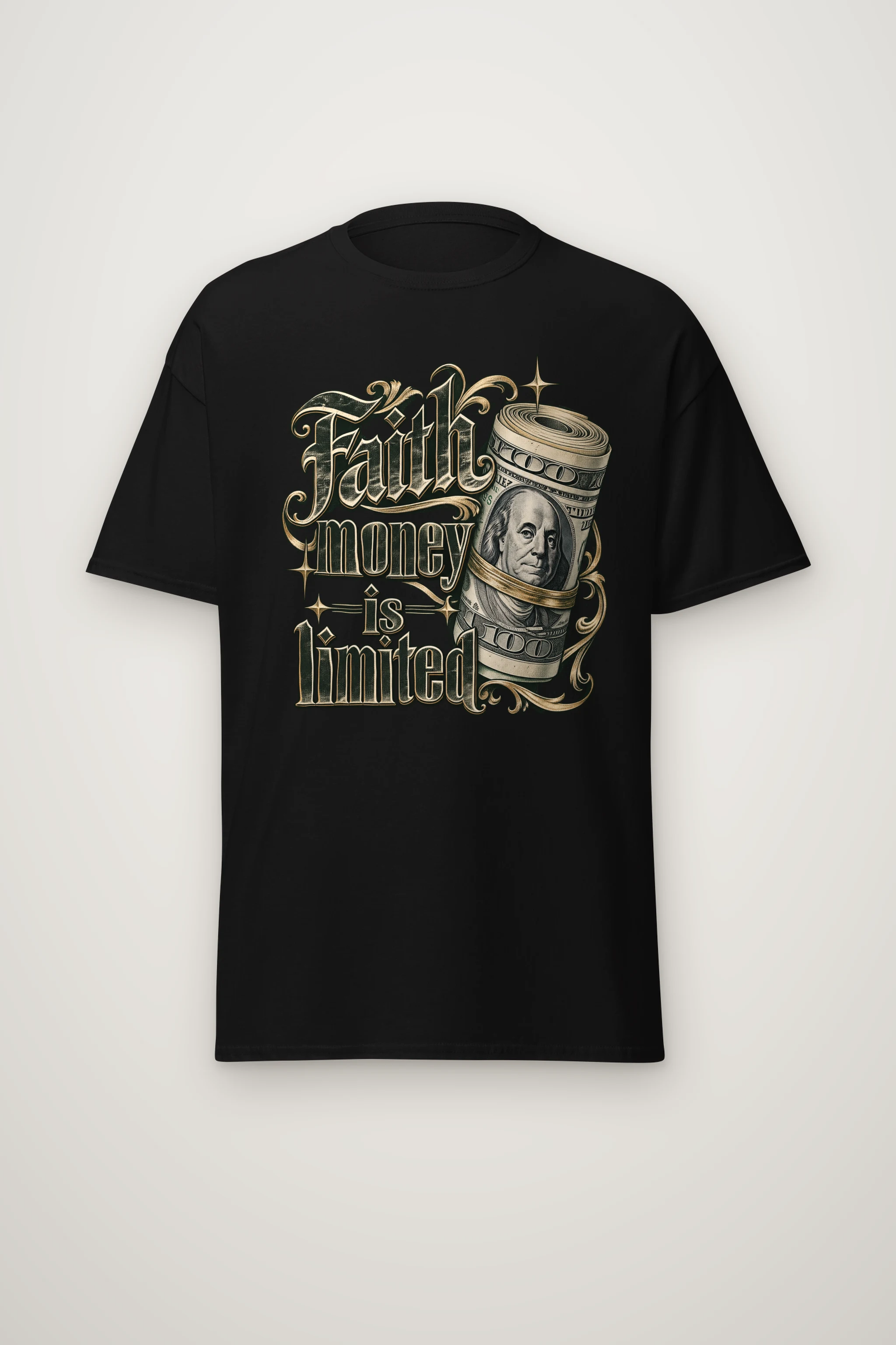 "Faith Money" Heavyweight Unisex Crewneck T-shirt