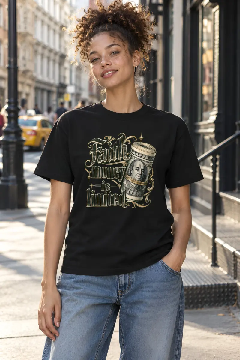 "Faith Money" Heavyweight Unisex Crewneck T-shirt