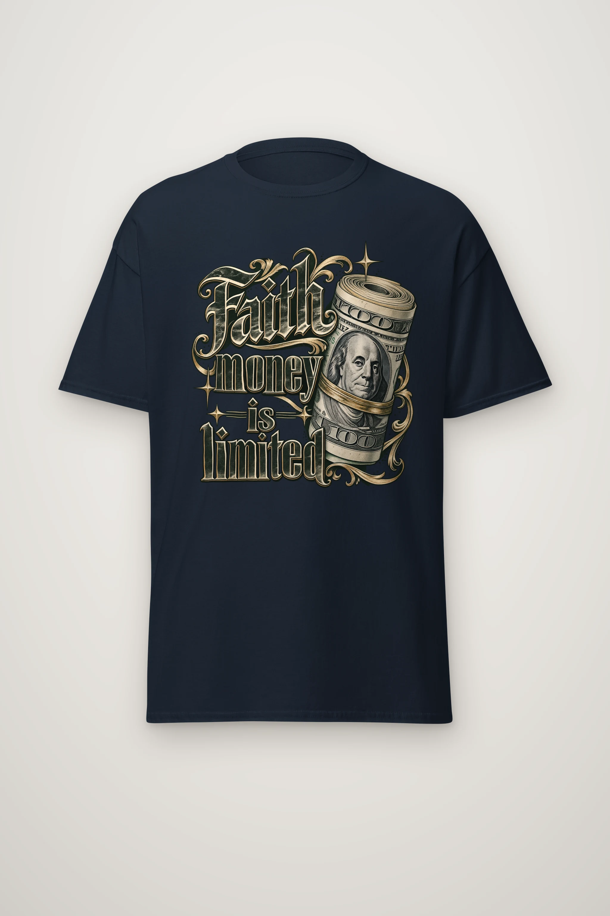 "Faith Money" Heavyweight Unisex Crewneck T-shirt