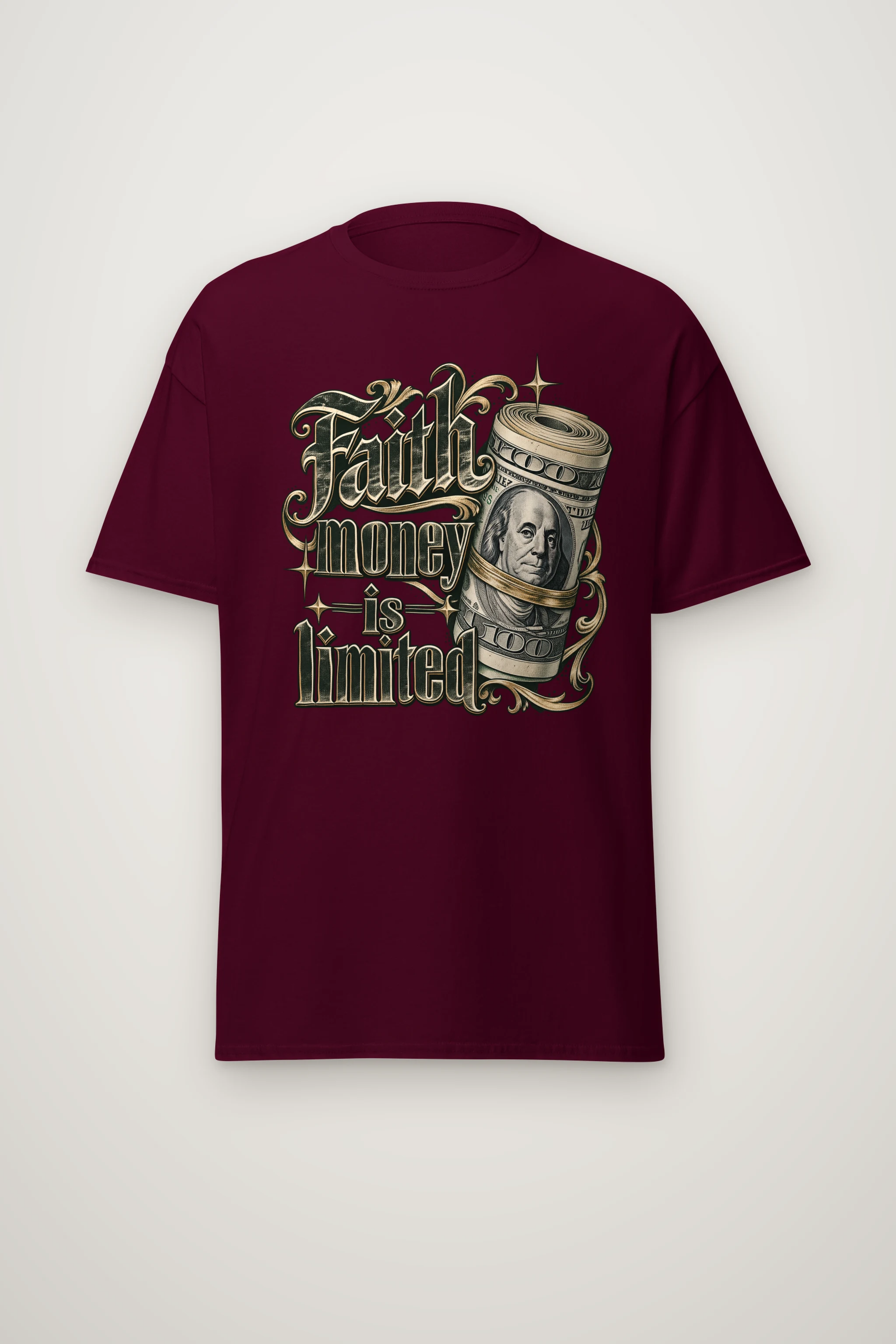 "Faith Money" Heavyweight Unisex Crewneck T-shirt