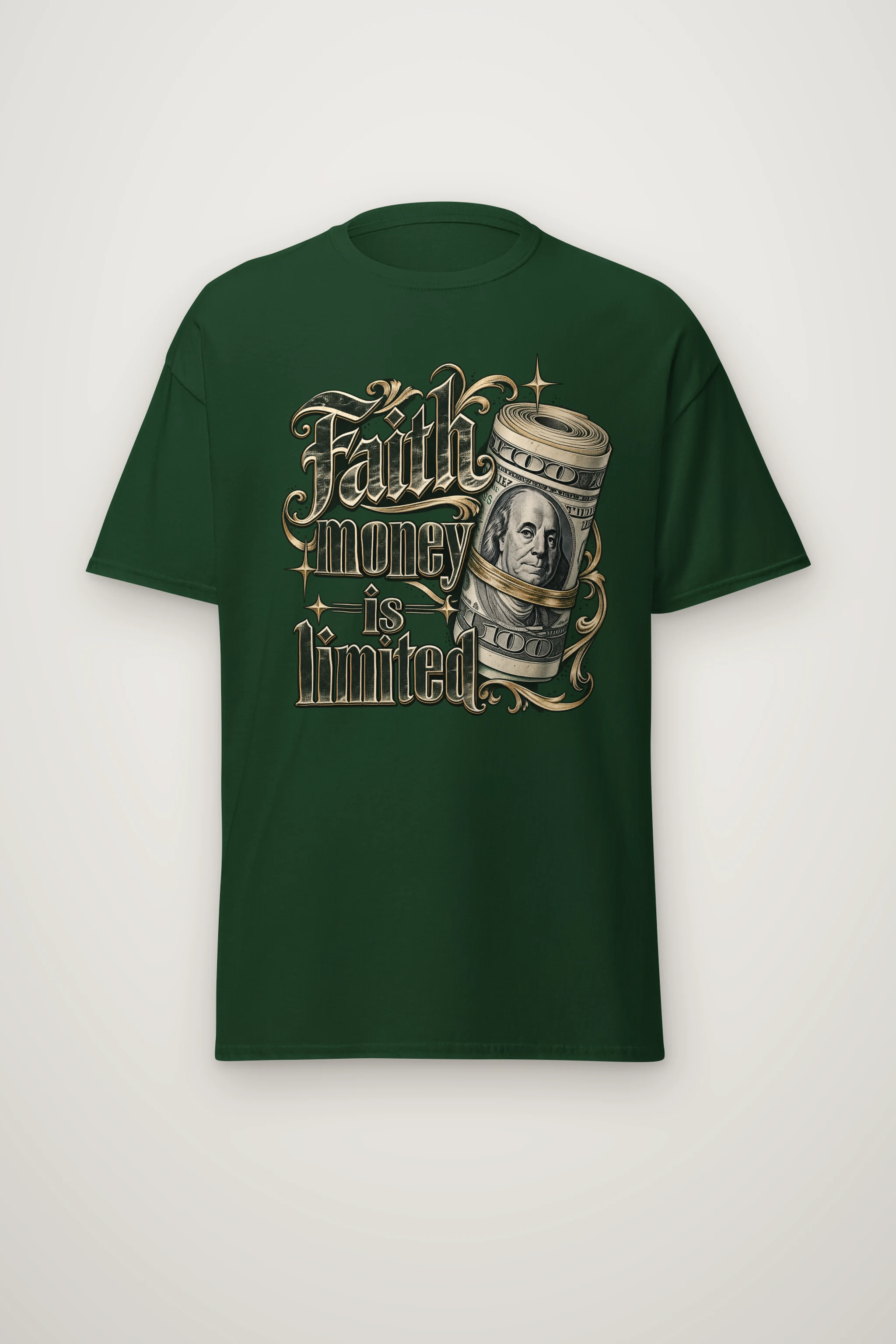 "Faith Money" Heavyweight Unisex Crewneck T-shirt