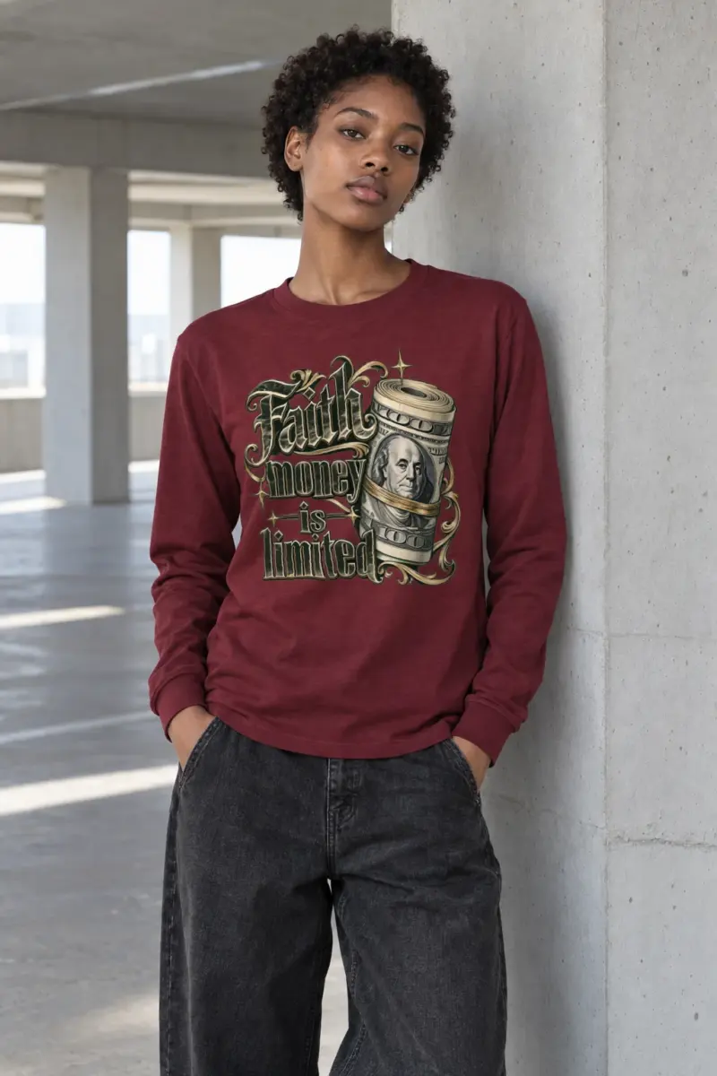 "Faith Money" Unisex Longsleeve T-shirt | Gildan 2400