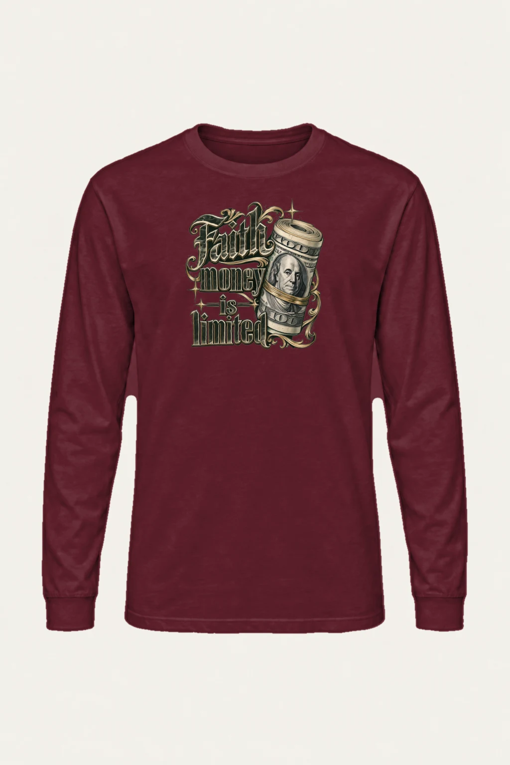 "Faith Money" Unisex Longsleeve T-shirt | Gildan 2400