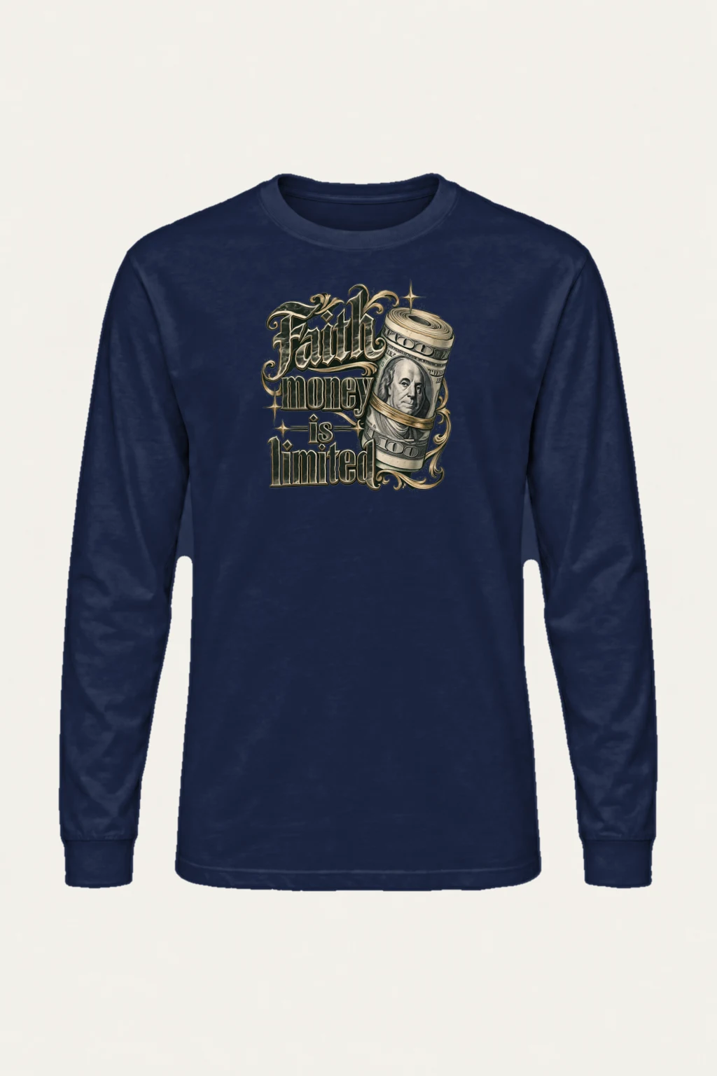 "Faith Money" Unisex Longsleeve T-shirt | Gildan 2400