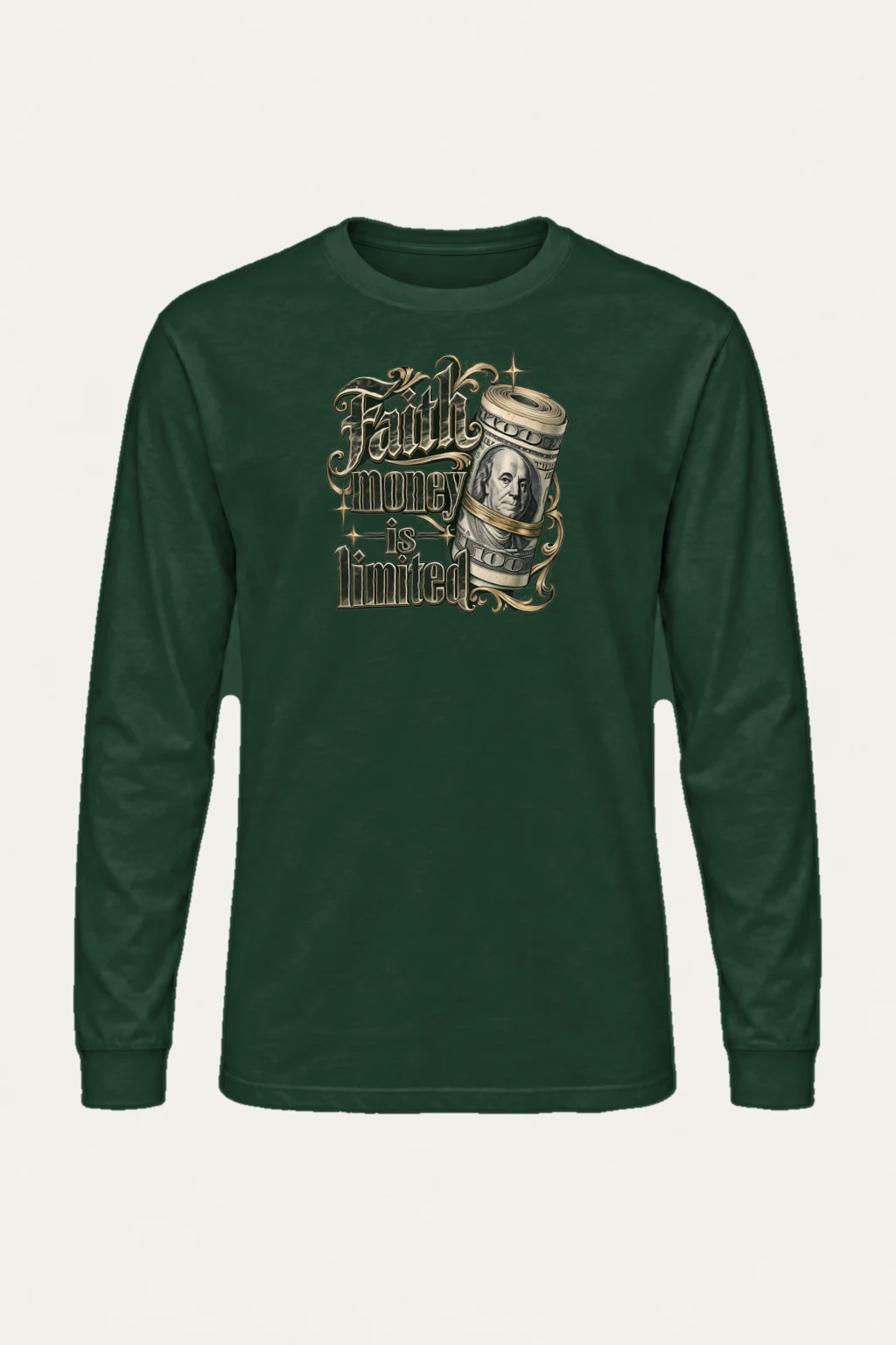 "Faith Money" Unisex Longsleeve T-shirt | Gildan 2400