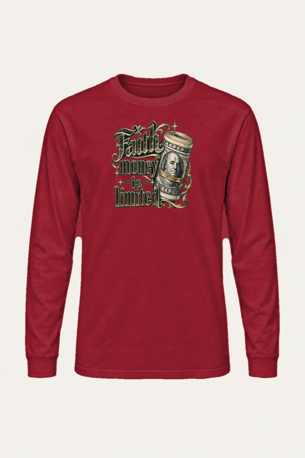 "Faith Money" Unisex Longsleeve T-shirt | Gildan 2400