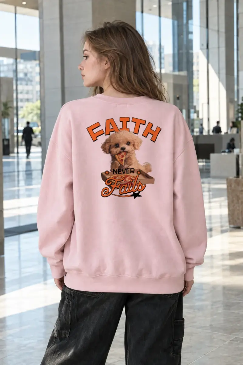 “Faith Never Fails” Heavy Blend Unisex Crewneck Sweatshirt | Gildan 18000