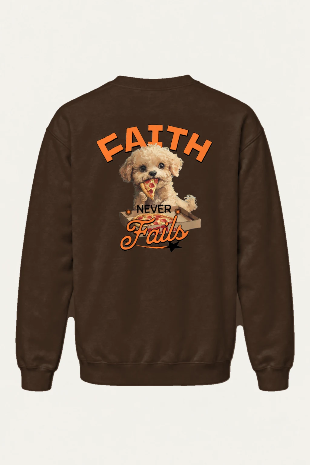 "Faith Never Fails" Heavy Blend Unisex Crewneck Sweatshirt | Gildan 18000