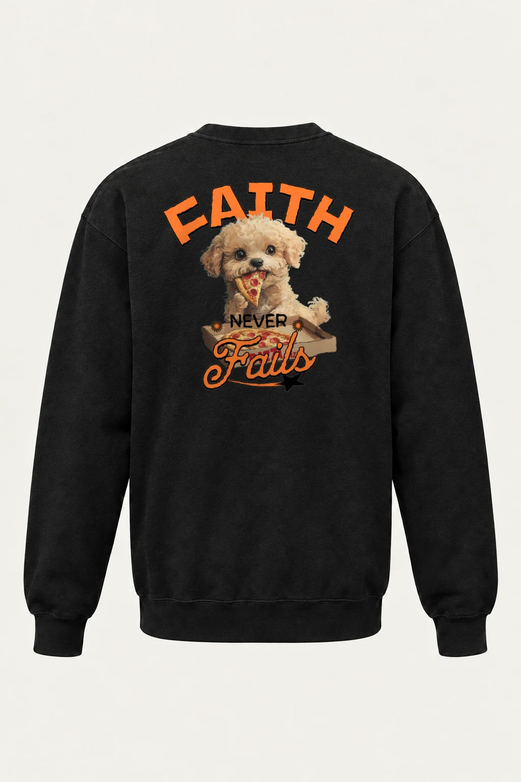 "Faith Never Fails" Heavy Blend Unisex Crewneck Sweatshirt | Gildan 18000