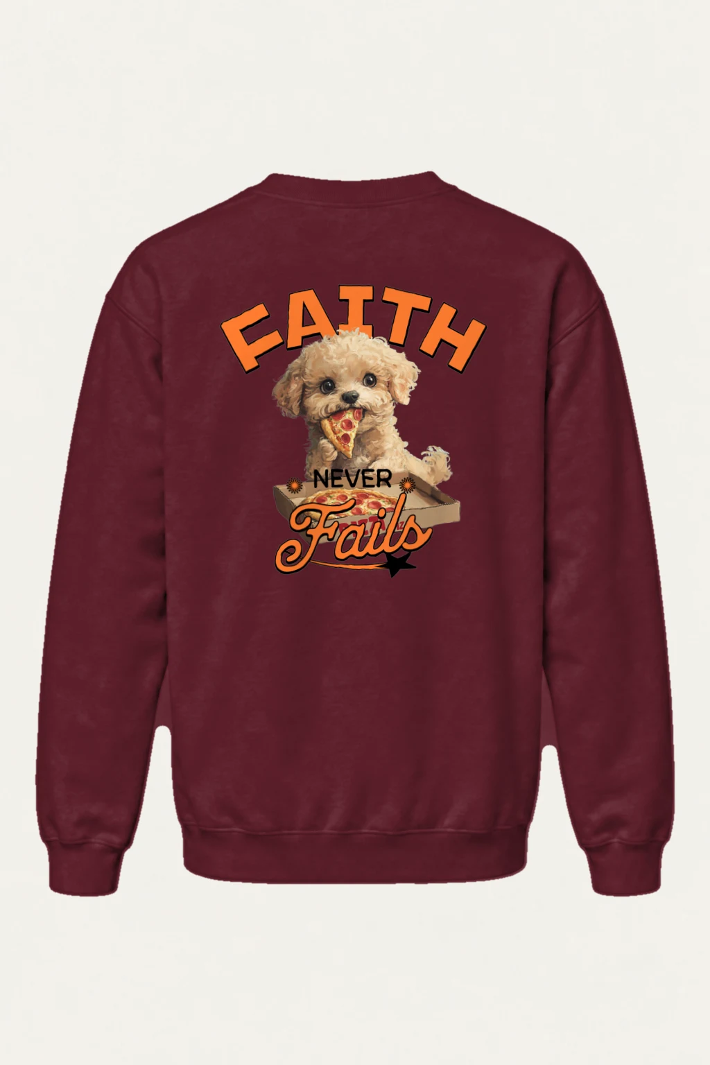 "Faith Never Fails" Heavy Blend Unisex Crewneck Sweatshirt | Gildan 18000