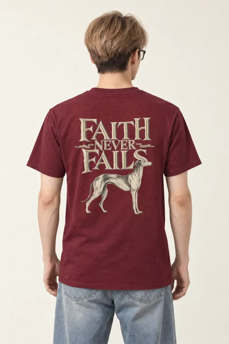 "Faith Never Fails" Heavyweight Unisex Crewneck T-shirt