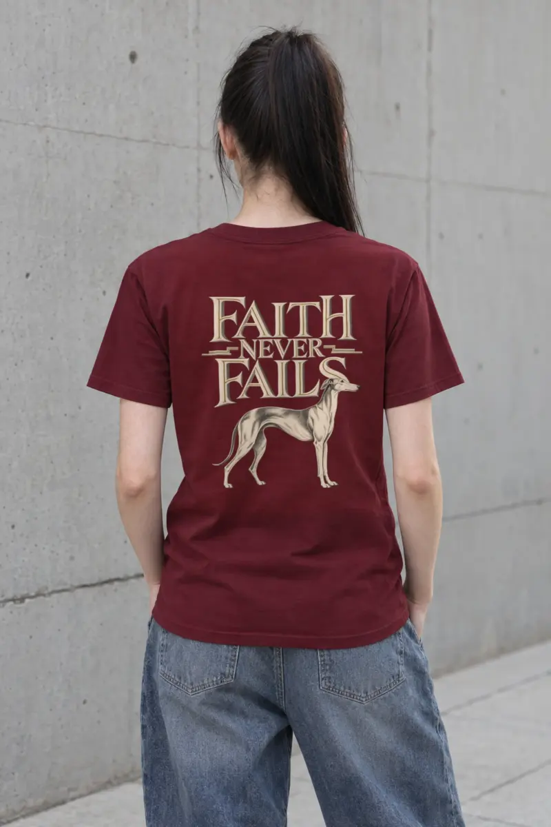 "Faith Never Fails" Heavyweight Unisex Crewneck T-shirt