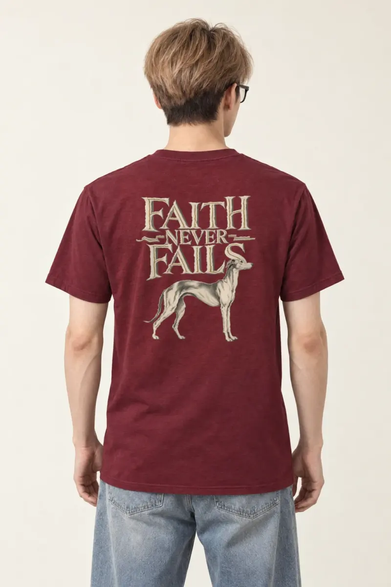 "Faith Never Fails" Heavyweight Unisex Crewneck T-shirt