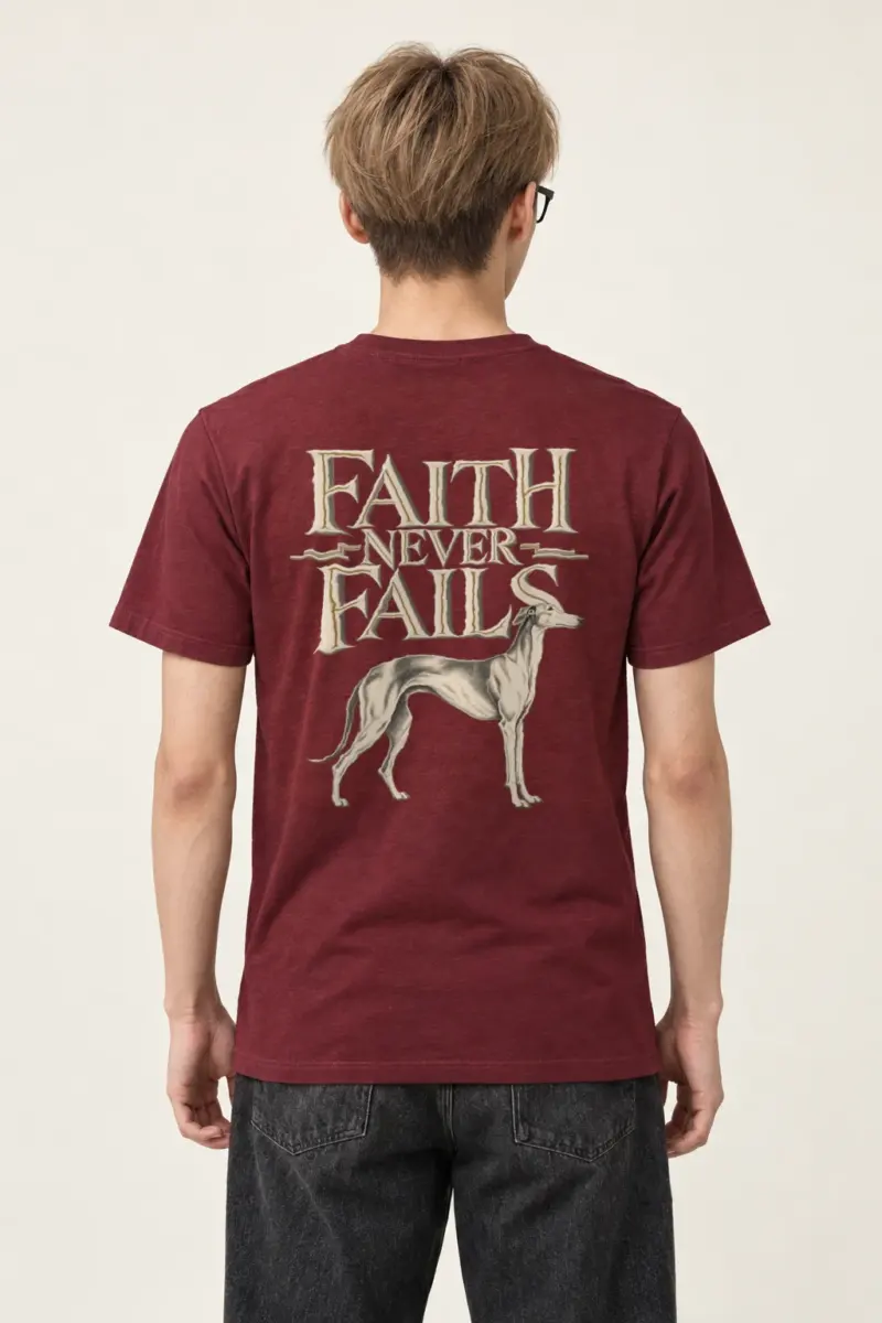 "Faith Never Fails" Heavyweight Unisex Crewneck T-shirt | Gildan 5000