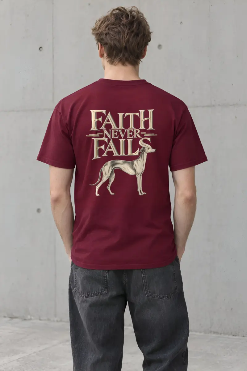 "Faith Never Fails" Heavyweight Unisex Crewneck T-shirt