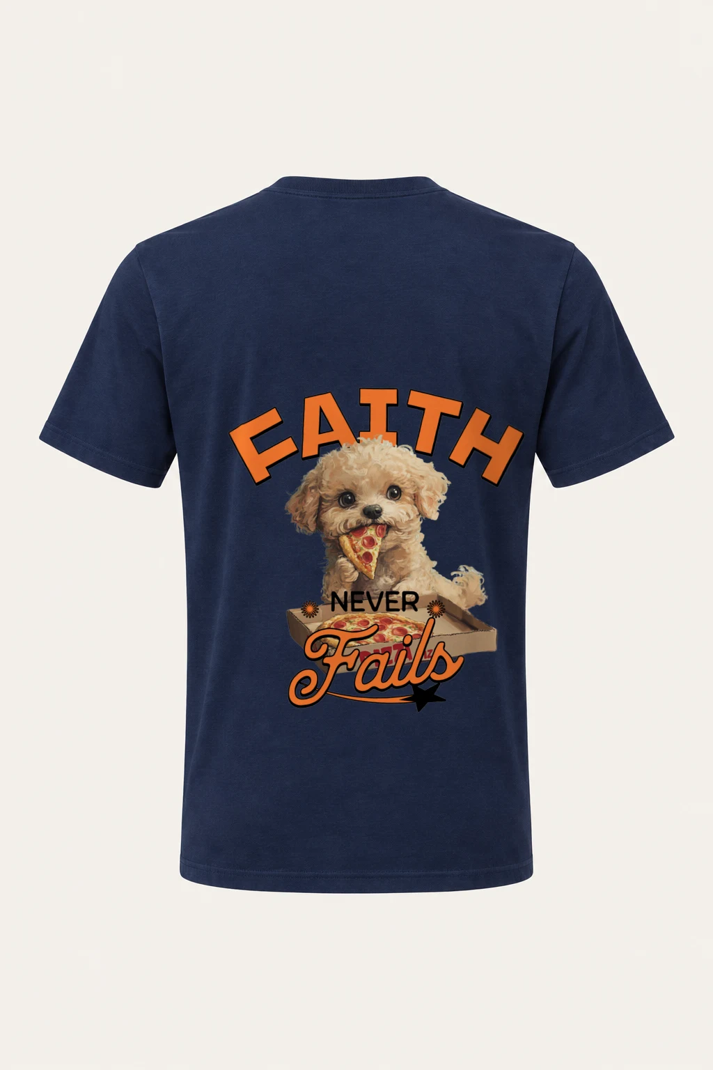 "Faith Never Fails" Heavyweight Unisex Crewneck T-shirt | Gildan 5000