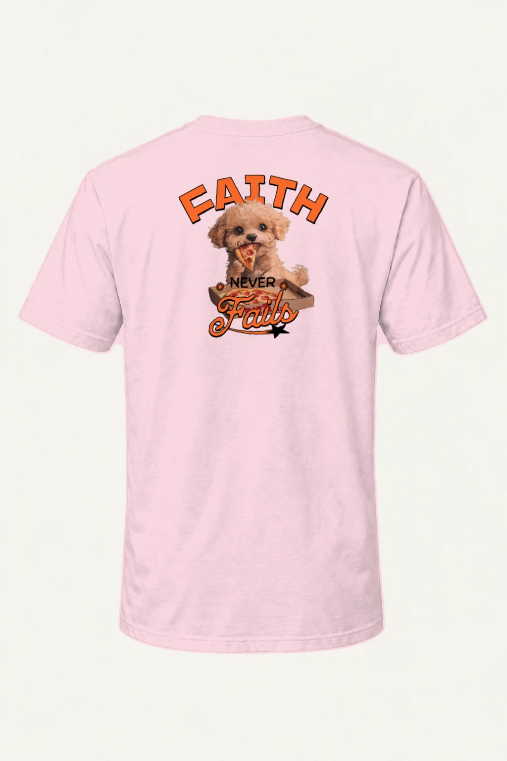 "Faith Never Fails" Heavyweight Unisex Crewneck T-shirt | Gildan 5000