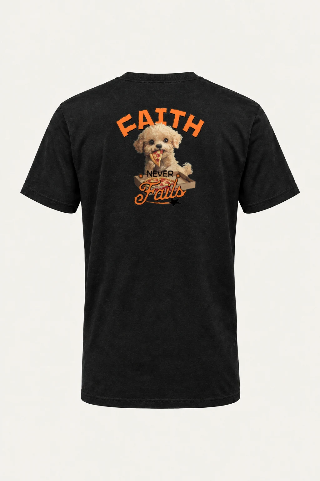 "Faith Never Fails" Heavyweight Unisex Crewneck T-shirt | Gildan 5000