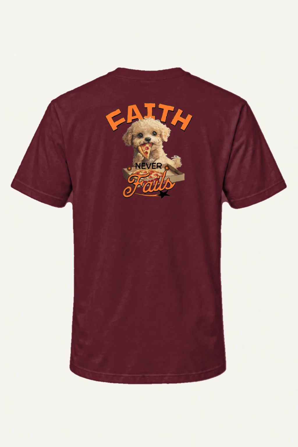 "Faith Never Fails" Heavyweight Unisex Crewneck T-shirt | Gildan 5000