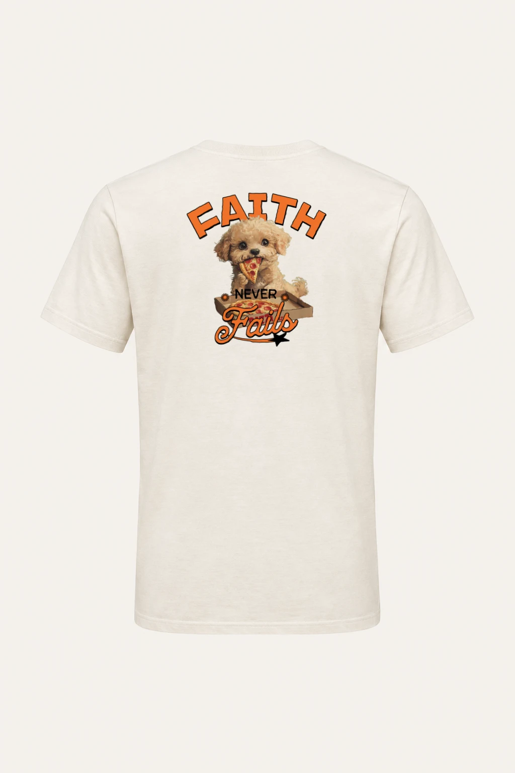 "Faith Never Fails" Heavyweight Unisex Crewneck T-shirt | Gildan 5000