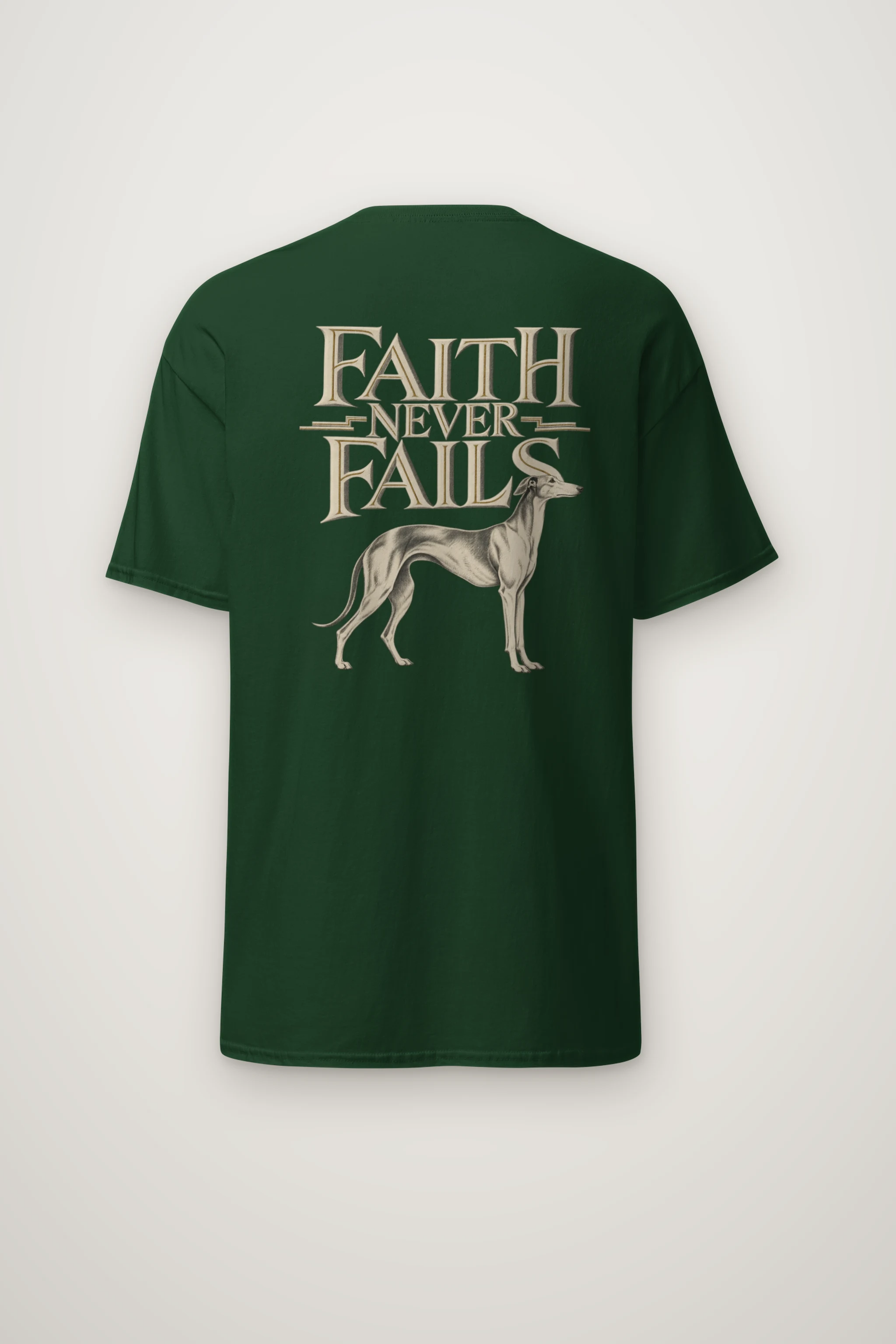 "Faith Never Fails" Heavyweight Unisex Crewneck T-shirt