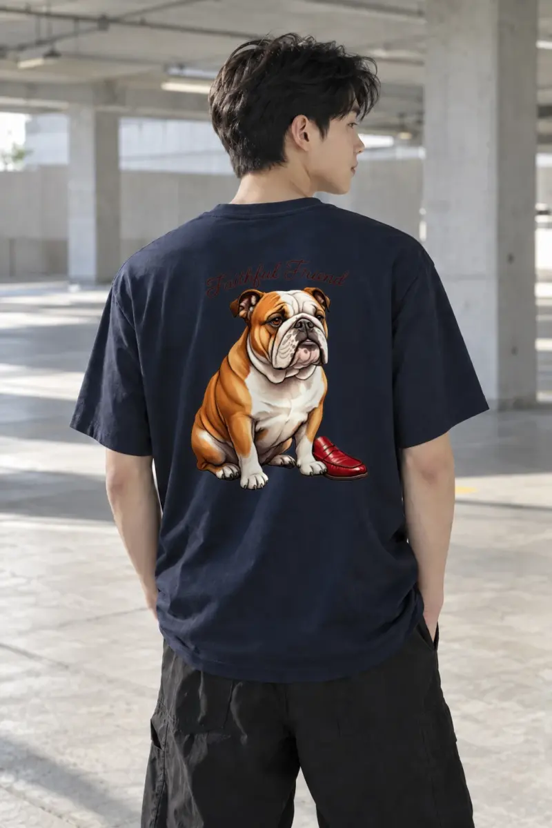 "Faithful Friend" Heavyweight Unisex Crewneck T-shirt | Gildan 5000