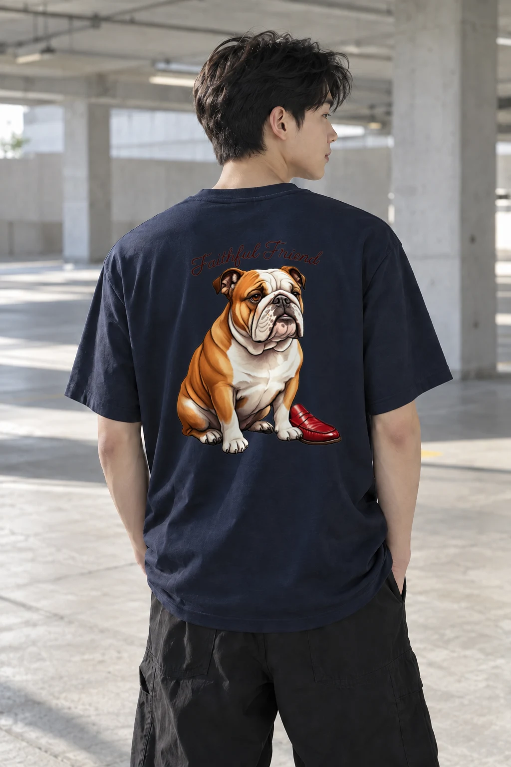 "Faithful Friend" Heavyweight Unisex Crewneck T-shirt | Gildan 5000