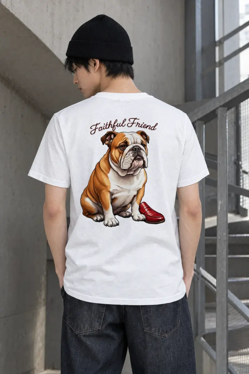 "Faithful Friend" Heavyweight Unisex Crewneck T-shirt | Gildan 5000